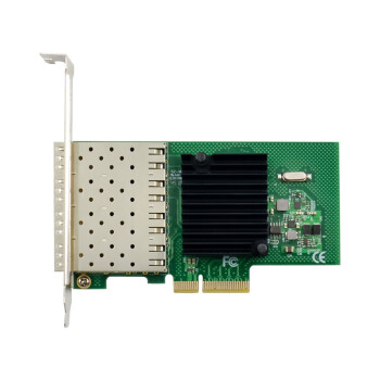 PERCKO intel I350AM4芯片PCI-E X4千兆四口服务器光纤网卡4口SFP光纤网络适配器I350-F4