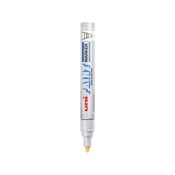 三菱（Uni）PX-20 中字油漆笔2.2-2.8mm（可用于汽车补漆）银色 单支装