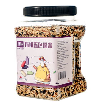 北纯有机五色糙米 1.5kg (杂粮 黑米 燕麦米 红米 高粱 大米伴侣)