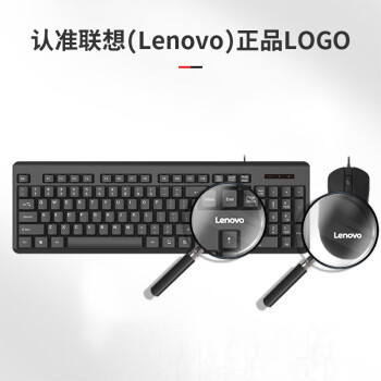 联想（Lenovo）有线键盘鼠标套装 键鼠套装 全尺寸键盘 商务办公 MK11Lite