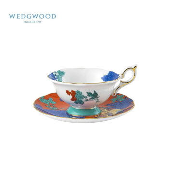 WEDGWOOD威基伍德 漫游美境杯碟套组 黄金鹦鹉 140ml 欧式骨瓷下午茶具