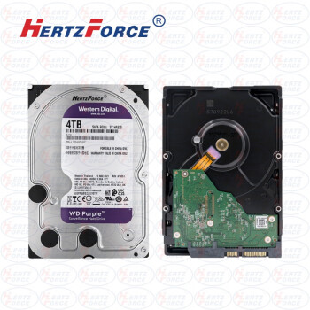Hertzforce WD43PURZ 4TB 3.5英寸 紫盘SATA接口 6Gb/s 智慧监控硬盘  单位：块