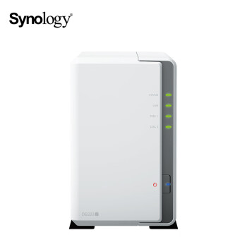 群晖（Synology）DS223j 搭配2块希捷(Seagate) 4TB酷狼IronWolf ST4000VN006硬盘套装