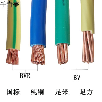 国标16平方铜芯电线bvr102535507095bv6单芯多股软电线电国标bv10平方