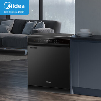美的（Midea）14套家用洗碗机 超一级水效 双道热风烘干 高清触控大屏E600*