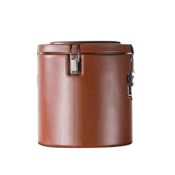 酌秀保温桶大容量不锈钢送餐桶冷藏桶快餐桶保温汤桶 40L咖啡色有龙头