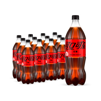 可口可乐（Coca-Cola）零度可乐 无糖零卡碳酸饮汽水料 1.25Lx12瓶 新老包装随机发货