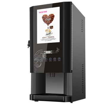 乐创（lecon）速溶咖啡机商用全自动多功能热饮机 饮料机果汁机奶茶机童锁三口味 LC-301S