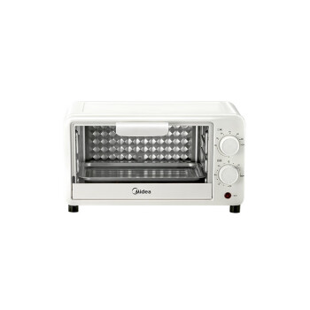 美的 PT10X1多功能家用 迷你小烤箱 电烤箱蛋糕烘焙 60-230℃调温 白色
