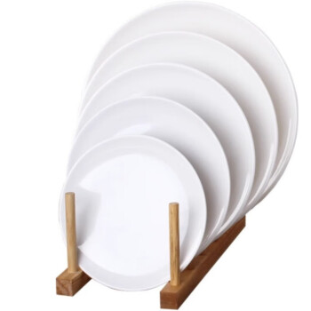 京达飞 盘子 商用餐具圆形塑料碟子圆盘白色快餐自助餐盘 9英寸浅盘