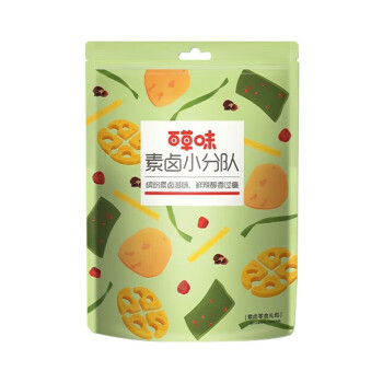 百草味鲜蔬麻辣素卤小分队510g含24袋独立包装麻辣味莲藕零食网红
