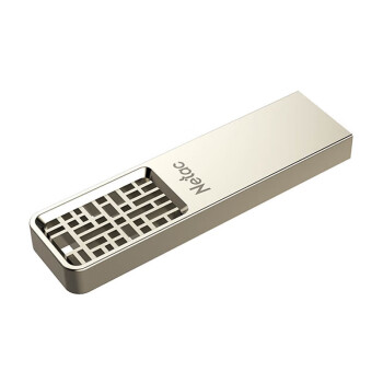 朗科Netac  USB3.0 U盘 U327 全金属高速迷你优盘镂空车载多功能加密闪存盘 银色 64GB