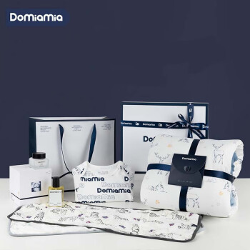  DOMIAMIA哆咪呀新生婴儿出生礼盖毯枕头高档定制礼盒满月百天周岁送礼套装 周岁礼盒套装-女宝