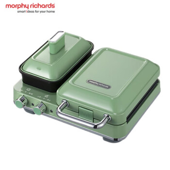 摩飞电器（Morphyrichards）电饼铛MR9086多功能轻食机家用面包煎烤机华夫饼机MR9086清新绿