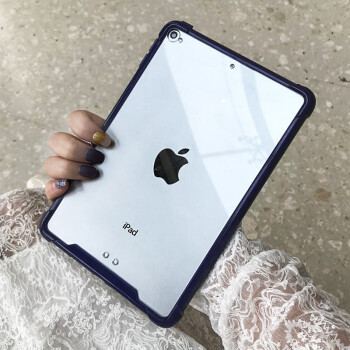 苹果平板air4保护壳防弯防摔后壳海军蓝亚克力硬底2020款ipadpro11