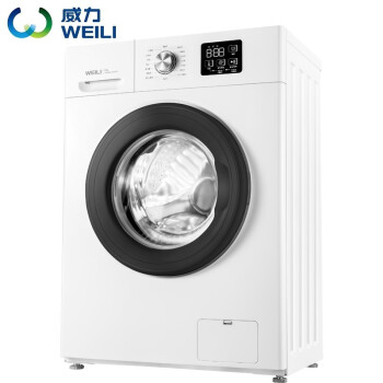 威力 8公斤滚筒洗衣机 超薄嵌入 LED显示屏 蒸汽除菌洗 高温筒自洁 15分钟快速洗  XQG80-1016PX