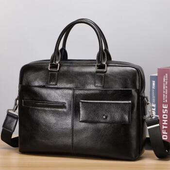 玛轮特皮包公文包大容量休闲商务手提包 B025黑色(其他颜色联系客服）