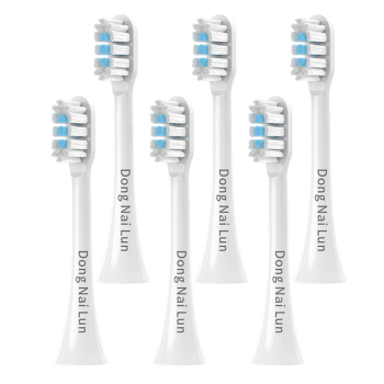 东耐伦适配小米/米家电动牙刷头T301/T302/T501标准清洁白色6支装