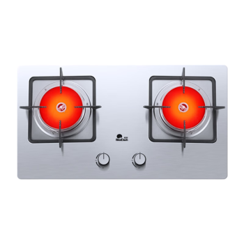 红日（RedSun）红外线灶嵌入式双灶家用不锈钢面板节能猛火灶快速点火 JZT-EM208G（天然气）
