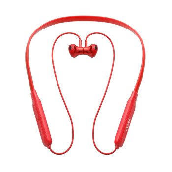 沃品 蓝牙运动耳机长续航挂脖耳机适用于安卓苹果 红色