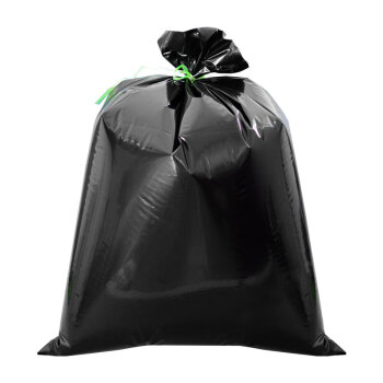 茶花平口垃圾袋大垃圾桶超大黑色80*100cm  50只/把 黑色 单位：组