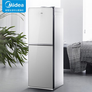 美的（Midea）饮水机 家用立式饮水机办公室加热饮水器桶装水 冰热款 YD1518S-X 冰川银