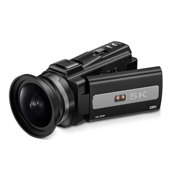 嘉视影 DV摄像机5K高清防抖手持便携式摄影录像机微录vlog一体红外夜视 镜头套装 官方标配+广角镜 128G内存