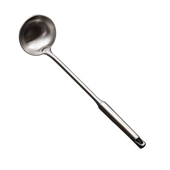 卡质KAZHI不锈钢砂光圆柄勺（29*7.5cm） 厨房隔热手柄汤勺（单汤勺）