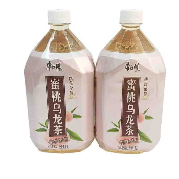 康师傅1升装饮品蜜桃乌龙茶1l4瓶9瓶整箱饮料大瓶装饮品9瓶