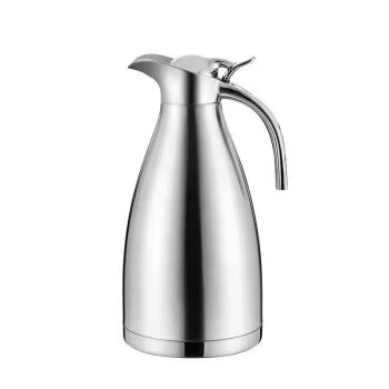 钢莱美304不锈钢保温壶家用 欧式真空咖啡壶开水瓶  2L水壶不锈钢色
