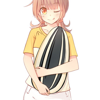 动漫周边仓鼠瓜子抱枕靠垫创意可爱滑稽抱枕毛绒玩具二次元瓜子表情