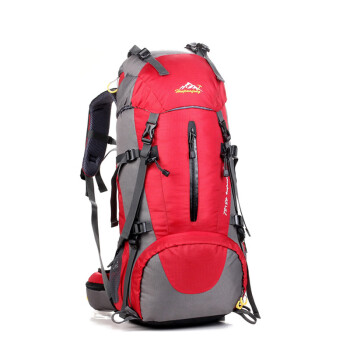 户外尖锋（HU WAI JIAN FENG）户外登山包大容量防泼水休闲双肩包徒步旅行背包45+5L红色