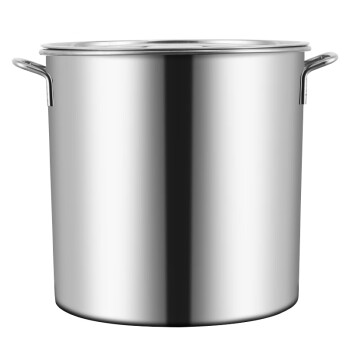 卡质 KAZHI 无磁不锈钢桶 20*20CM 商用不锈钢桶带盖不锈钢汤桶加厚加深大汤锅大容量储水桶圆桶油桶