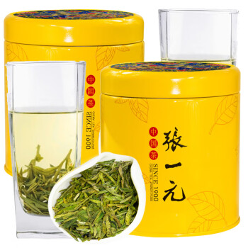 张一元 中国元素龙井 50g*2罐 原产地浙江龙井 2023新茶绿茶茶叶