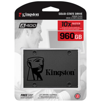 金士顿（Kingston）960GB SSD固态硬盘 SATA3.0接口 A400系列 读速高达500MB/s