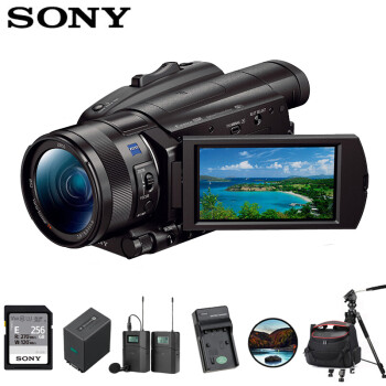 索尼(SONY) FDR-AX700摄像机4K高清家用/直播摄像机ax700 1000fp慢动拍摄套装四