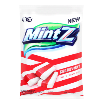 MintZ印尼进口清凉水果味糖果休闲零食清新口气 樱桃薄荷味软糖 115g
