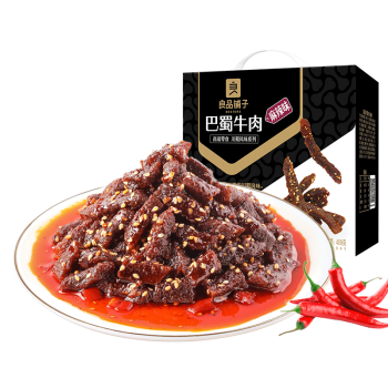 良品铺子 巴蜀牛肉400g(川香麻辣味)牛肉干量贩装休闲零食肉干肉脯礼盒装