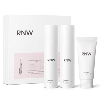 如薇（RNW）烟酰胺护肤水乳套装4件套晶萃套盒氨基酸洗面奶200g保湿清洁男女