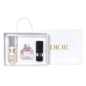 迪奥(Dior)克丽丝汀迪奥迷你星品臻选礼盒（花漾淡香氛5ml+肌活蕴能精华10ml+缎光999 1.5g）