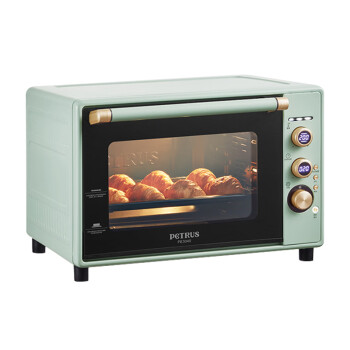 柏翠(petrus)电烤箱大容量40L搪瓷内胆独立控温热风循环多功能烤箱PE3040GLC