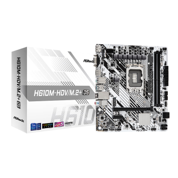华擎(ASRock) H610M-HDV/M.2+ D5 主板内存DDR5 CPU 12600KF/12400F/13600KF（IntelH610/LGA1700）