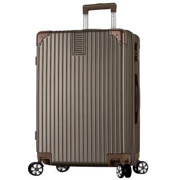梵地亚行李箱男26英寸万向轮拉杆箱女大容量飞机旅行箱密码箱皮箱子咖