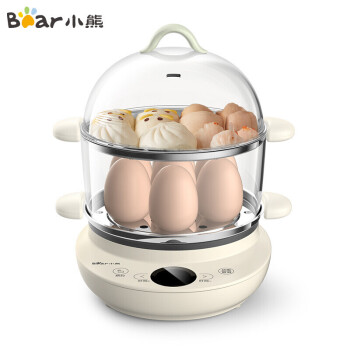 小熊煮蛋器ZDQ-B14V2 双层家用多功能蒸蛋器 不粘锅煎蛋器 可预约定时自动断电蒸锅