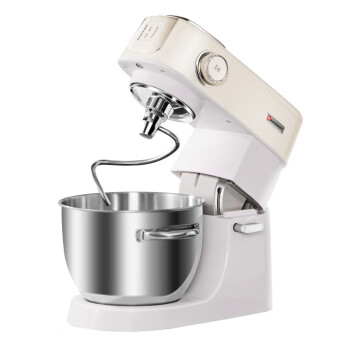 海氏m5厨师机家用 和面机 揉面机 打蛋器全自动多功能轻音智能搅面料理机 白