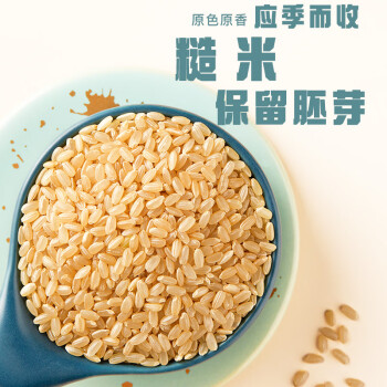 十月稻田 糙米 1kg （东北 五谷 杂粮 粗粮 真空装 含胚芽 大米 粥米伴侣)