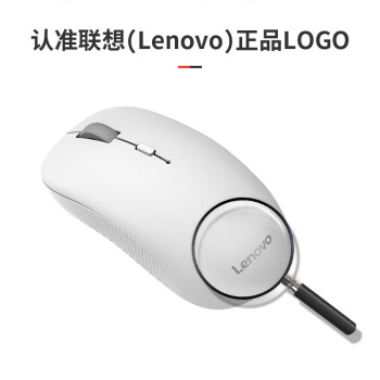 联想（Lenovo）M25无线办公鼠标 轻音便携鼠标 人体工学舒适握持感 带无线2.4G接收器白色