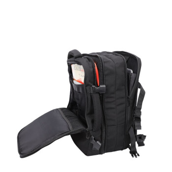 KANDEXS男士双肩包小型旅行包大容量商务出差便携行李包电脑包 黑色 16吋