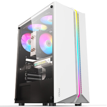半岛铁盒（PADO）烈焰Z 白色 游戏办公台式机电脑主机箱（支持ATX主板/RGB灯条/240冷排）