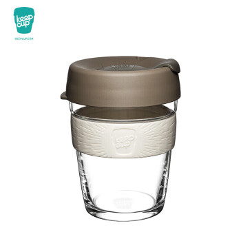 KEEPCUP澳洲进口咖啡杯拼色彩环钢化玻璃水杯新拿铁340ml